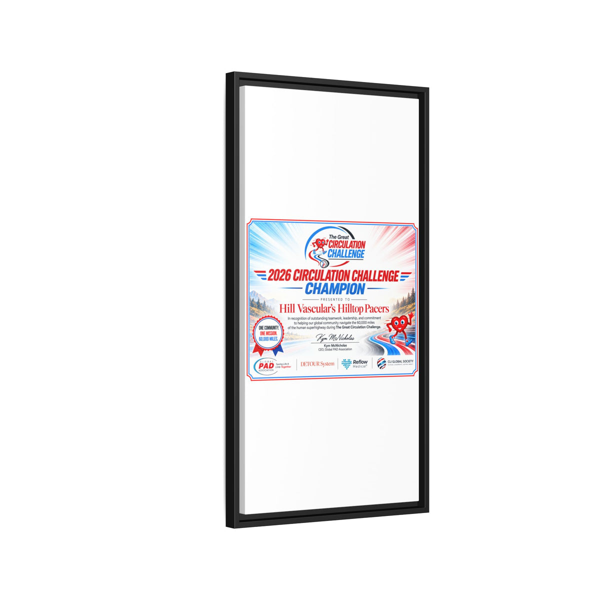 Hill Vascular Matte Canvas, Framed (Multi-color)