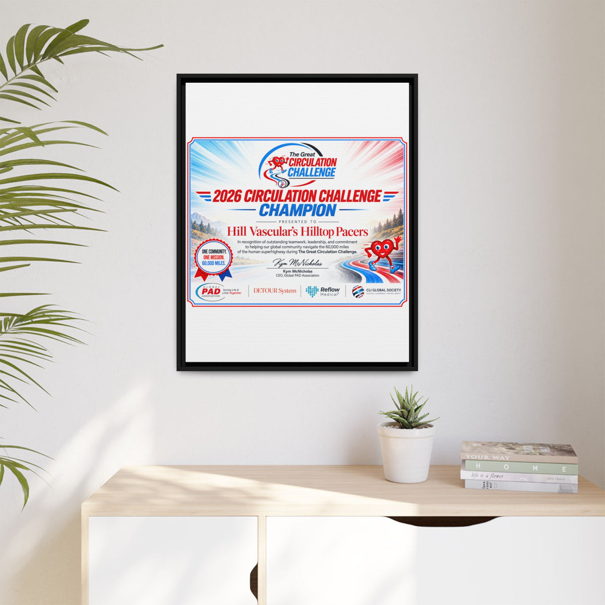 Hill Vascular Matte Canvas, Framed (Multi-color)