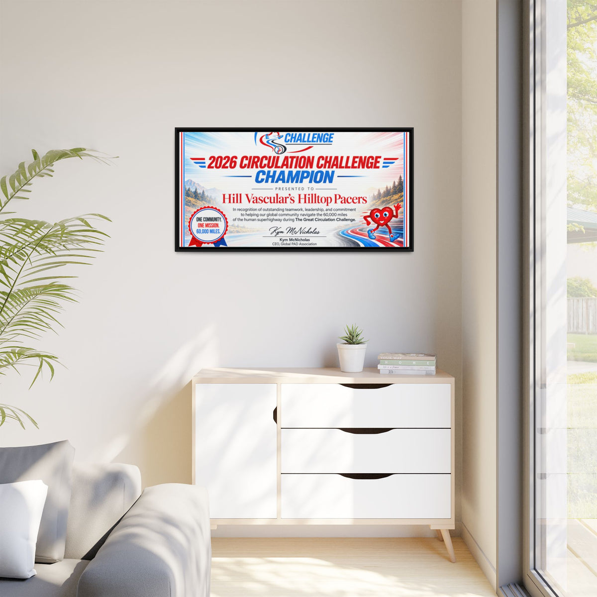 Hill Vascular Matte Canvas, Framed (Multi-color)