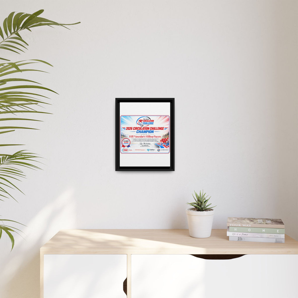 Hill Vascular Matte Canvas, Framed (Multi-color)