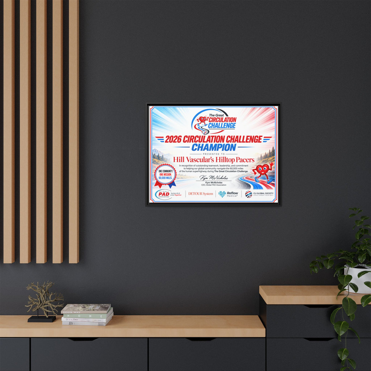 Hill Vascular Matte Canvas, Framed (Multi-color)