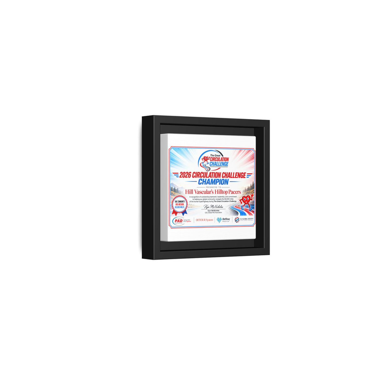 Hill Vascular Matte Canvas, Framed (Multi-color)