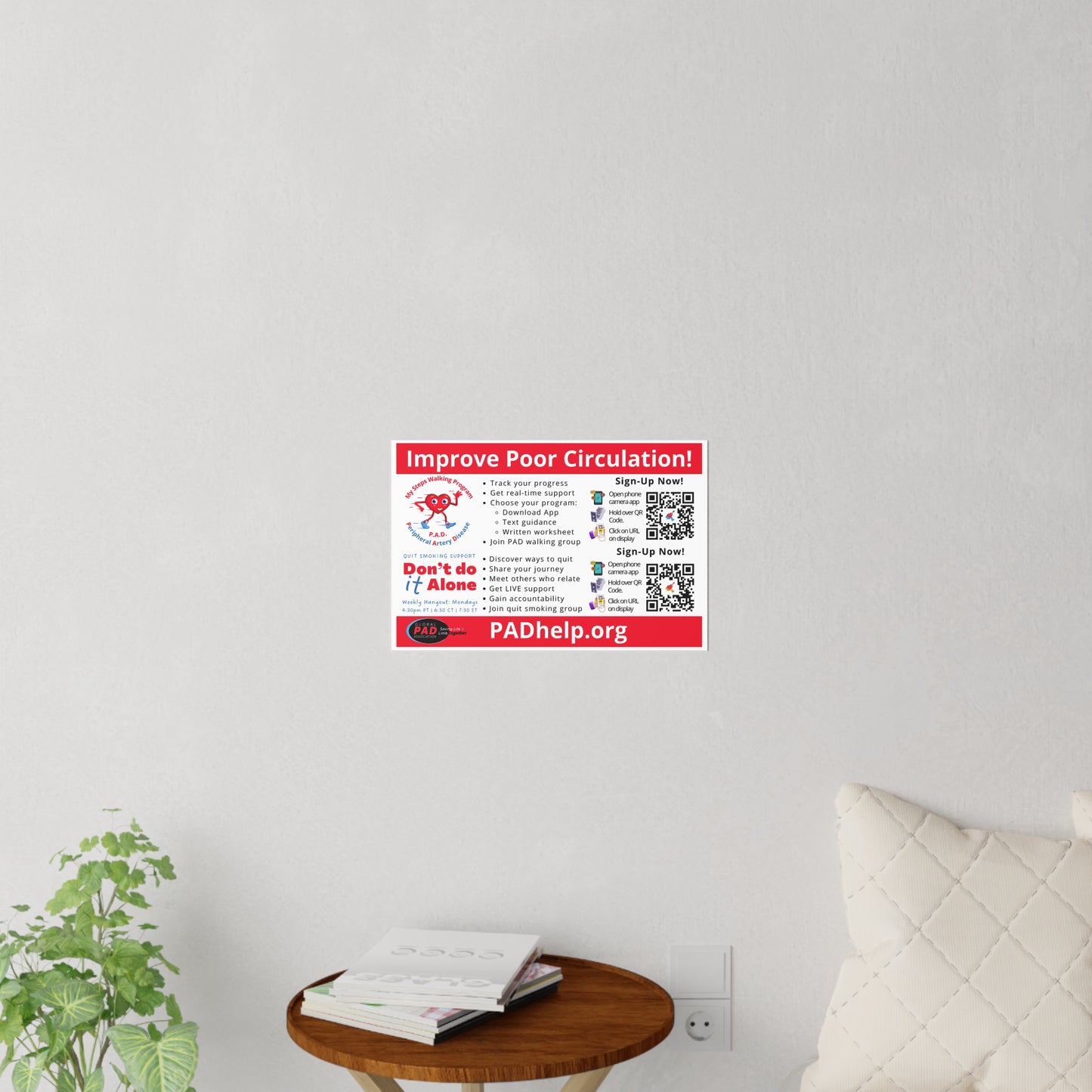 Walking and Smoking Cessation Program Wall Decals