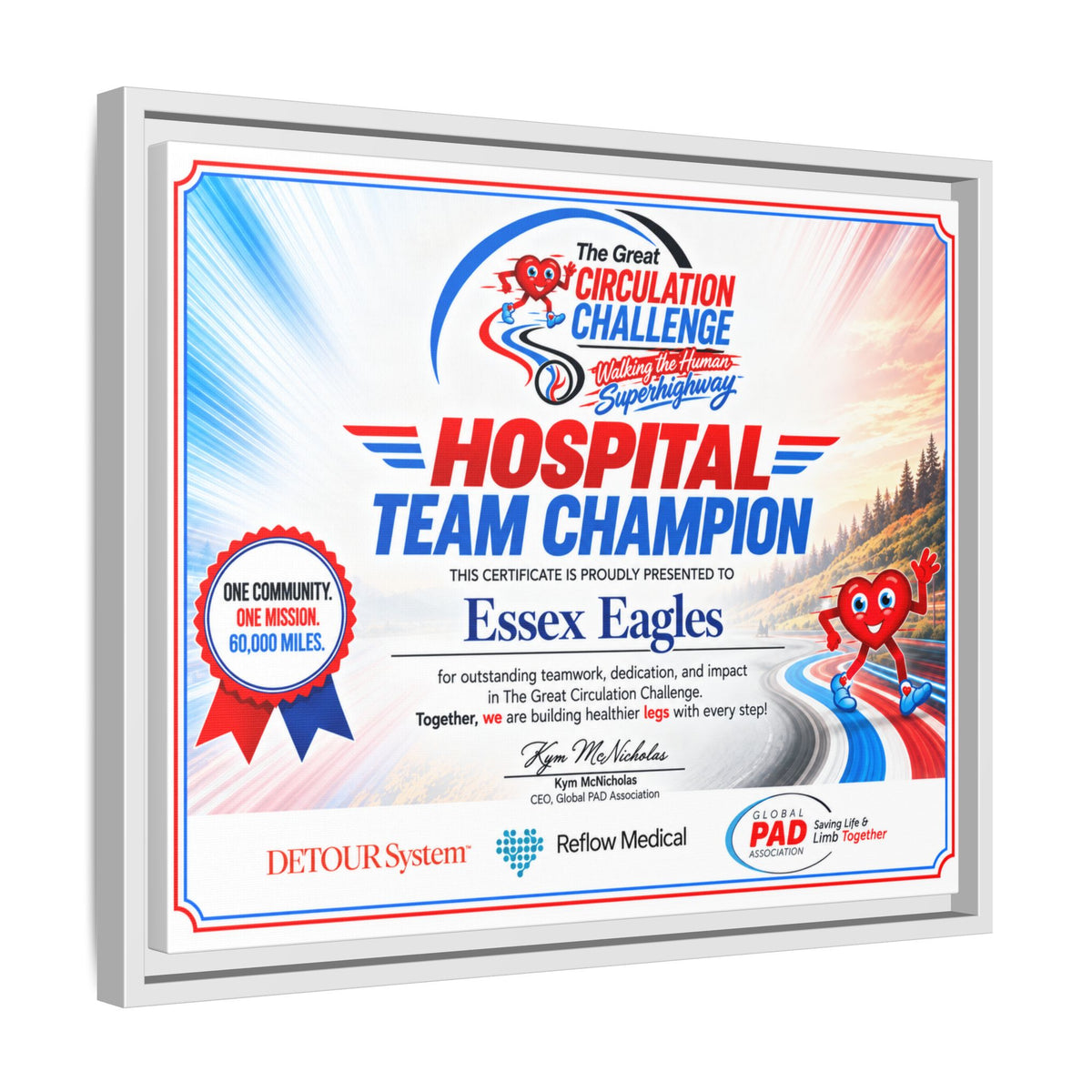 Hospital Champion - Matte Canvas, Framed (Multi-color)