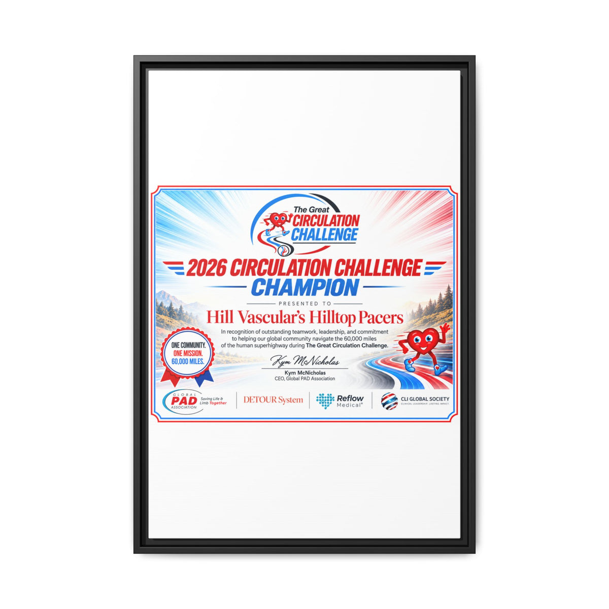Hill Vascular Matte Canvas, Framed (Multi-color)