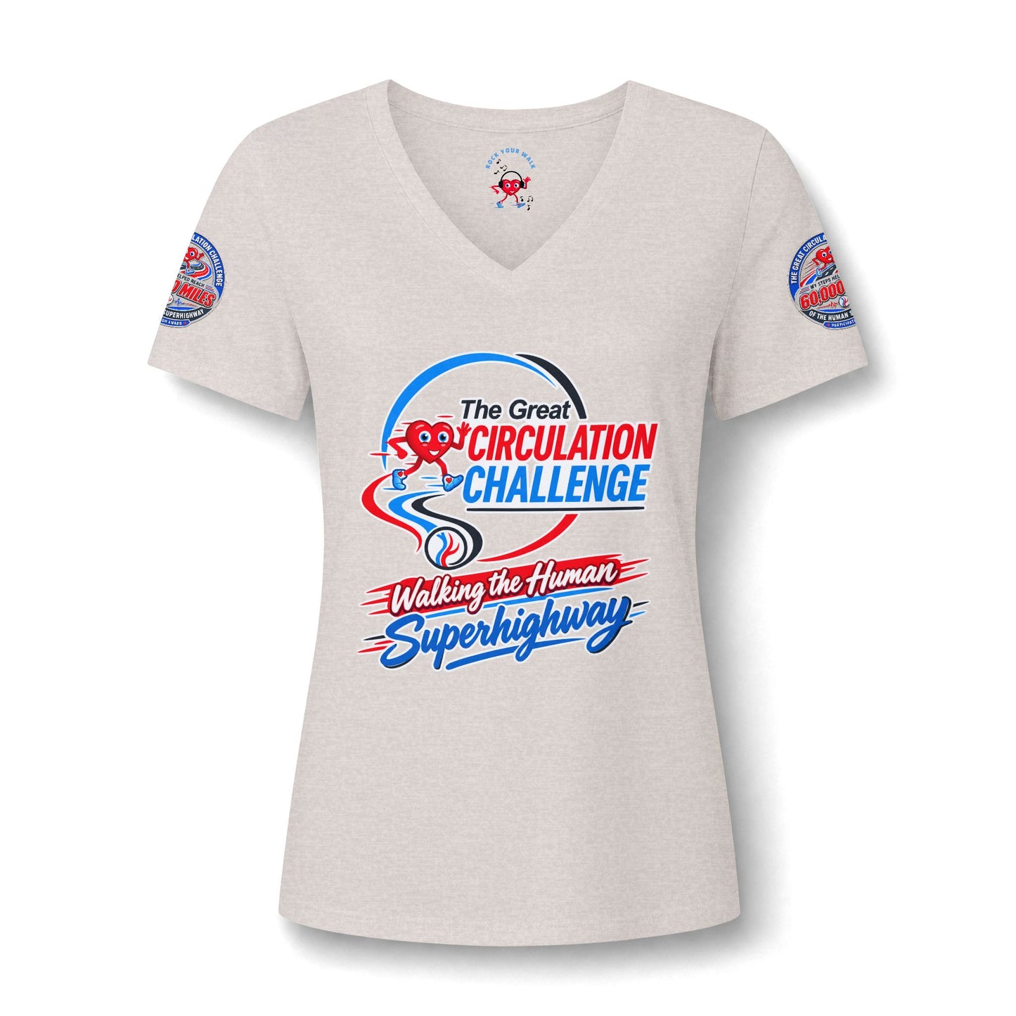 Women's Relaxed Heather CVC V-Neck Tee