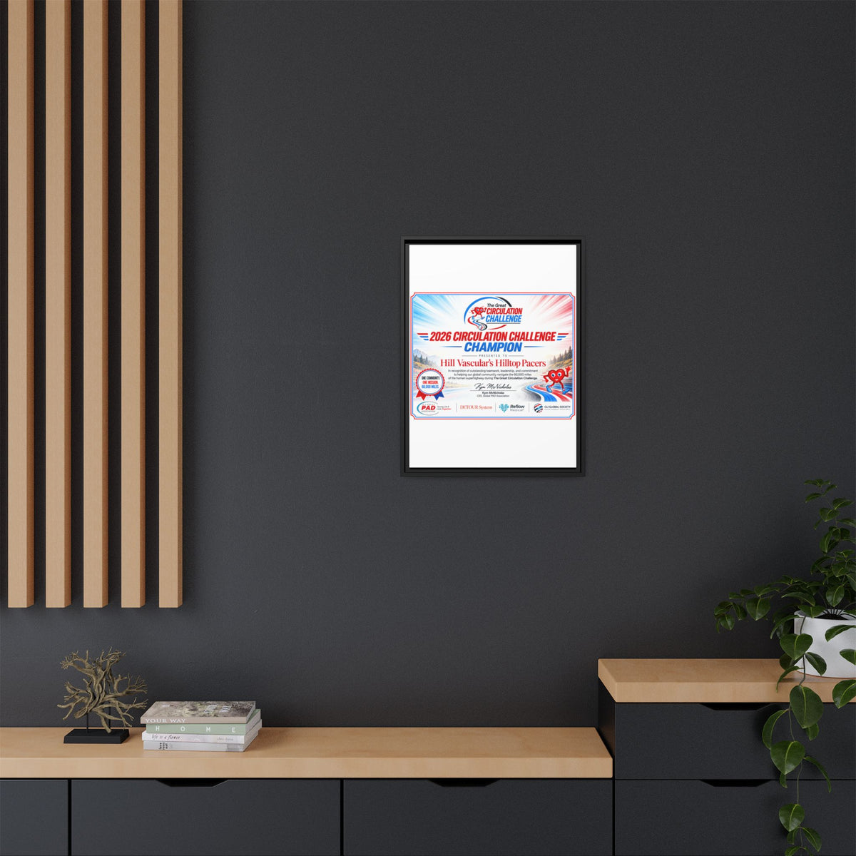 Hill Vascular Matte Canvas, Framed (Multi-color)