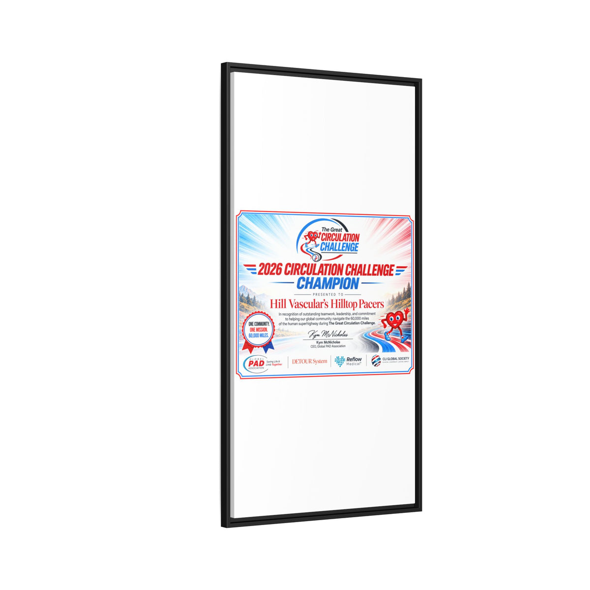 Hill Vascular Matte Canvas, Framed (Multi-color)