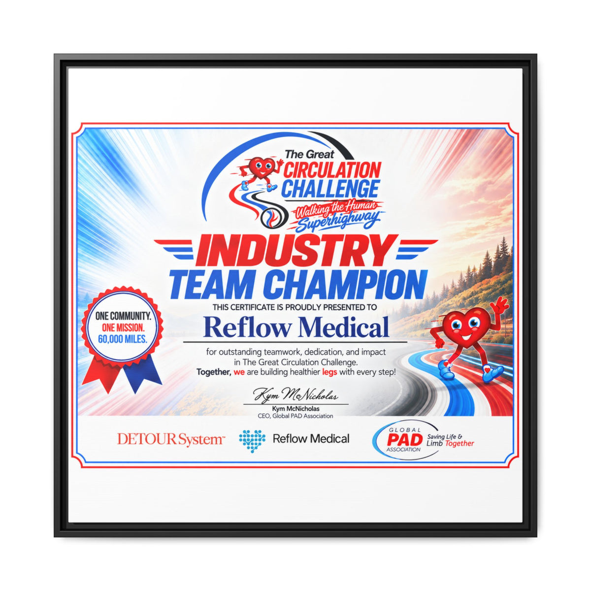 Reflow Medical - Matte Canvas, Framed (Multi-color)
