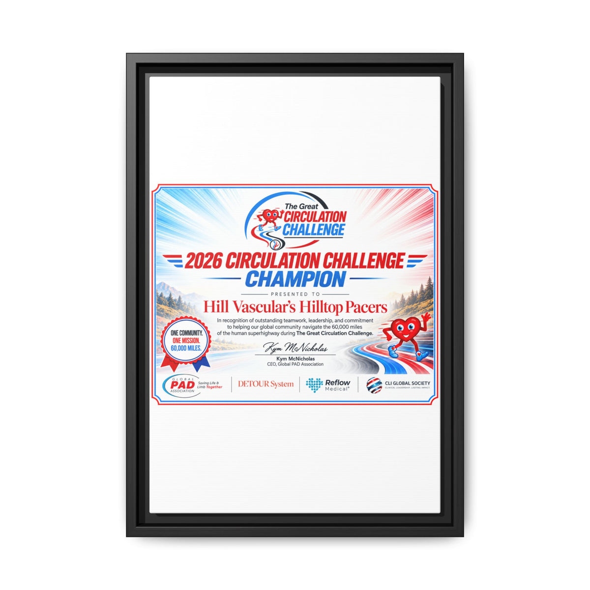 Hill Vascular Matte Canvas, Framed (Multi-color)