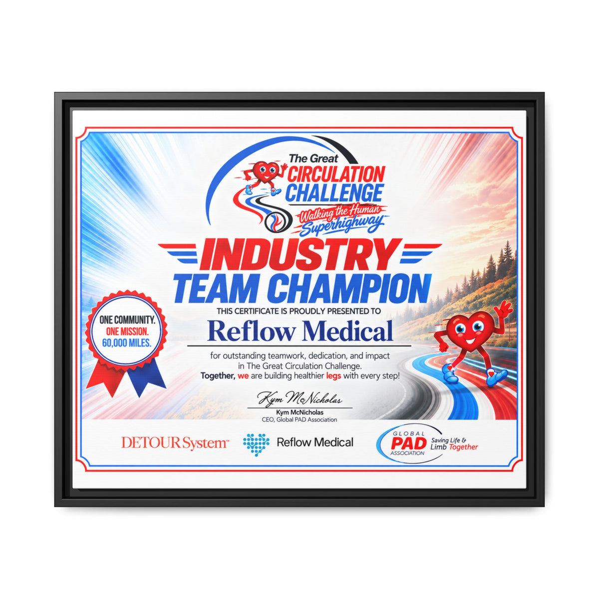 Reflow Medical - Matte Canvas, Framed (Multi-color)