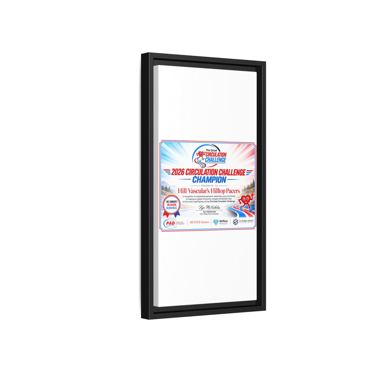 Hill Vascular Matte Canvas, Framed (Multi-color)