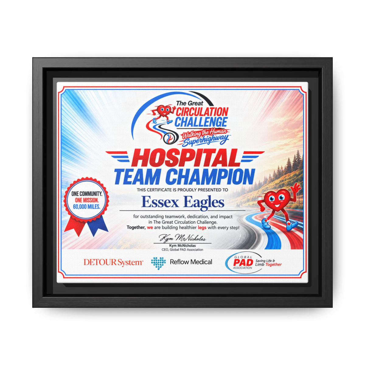 Hospital Champion - Matte Canvas, Framed (Multi-color)