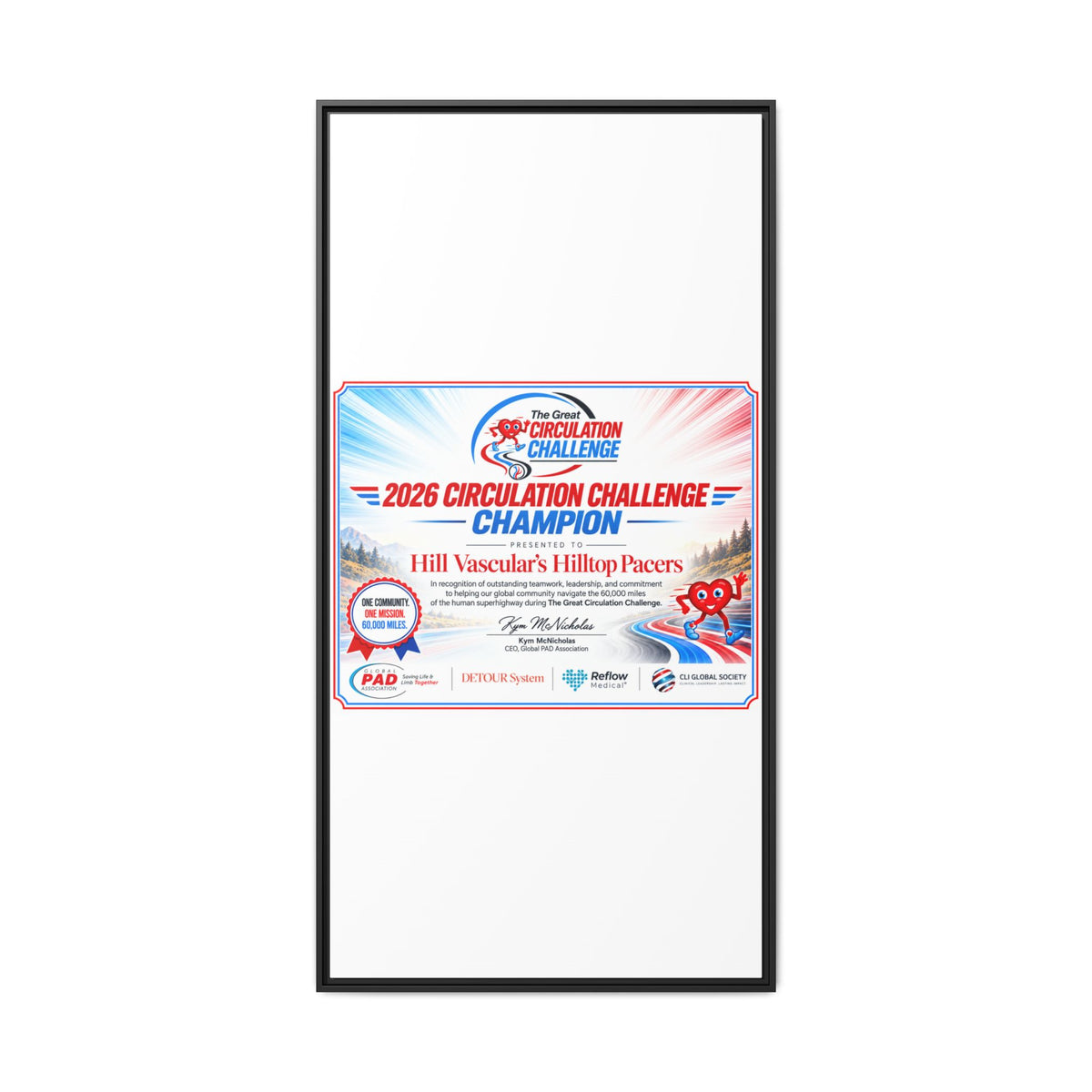 Hill Vascular Matte Canvas, Framed (Multi-color)