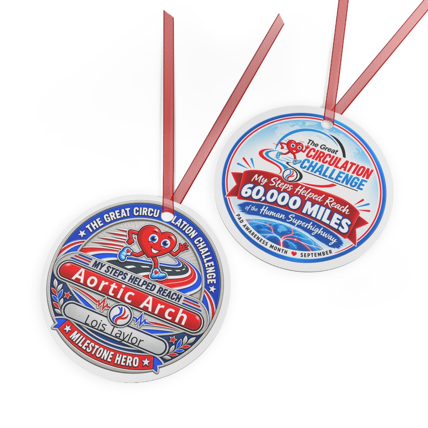 Milestone Hero - Aortic Arh - Medical Metal Ornaments