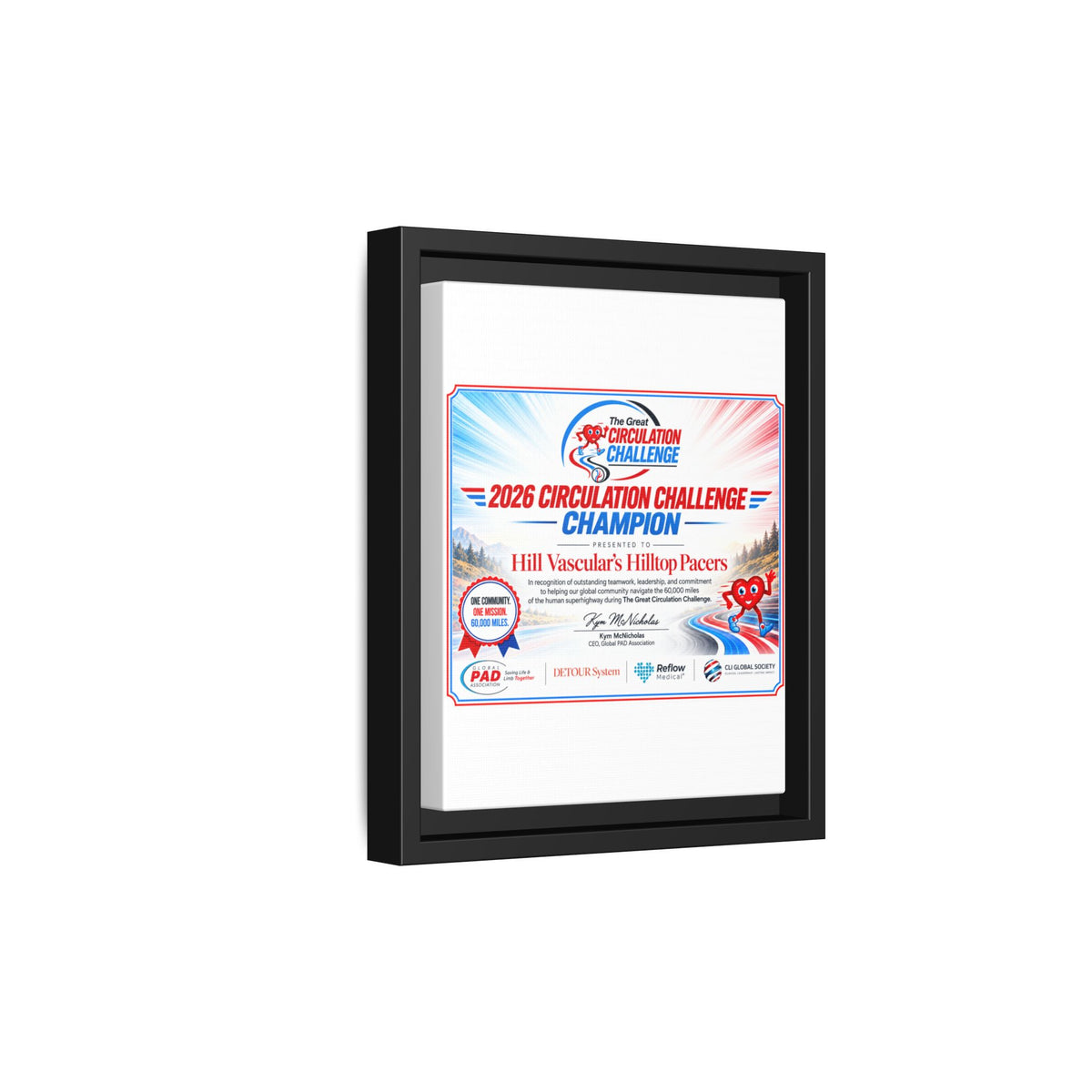 Hill Vascular Matte Canvas, Framed (Multi-color)