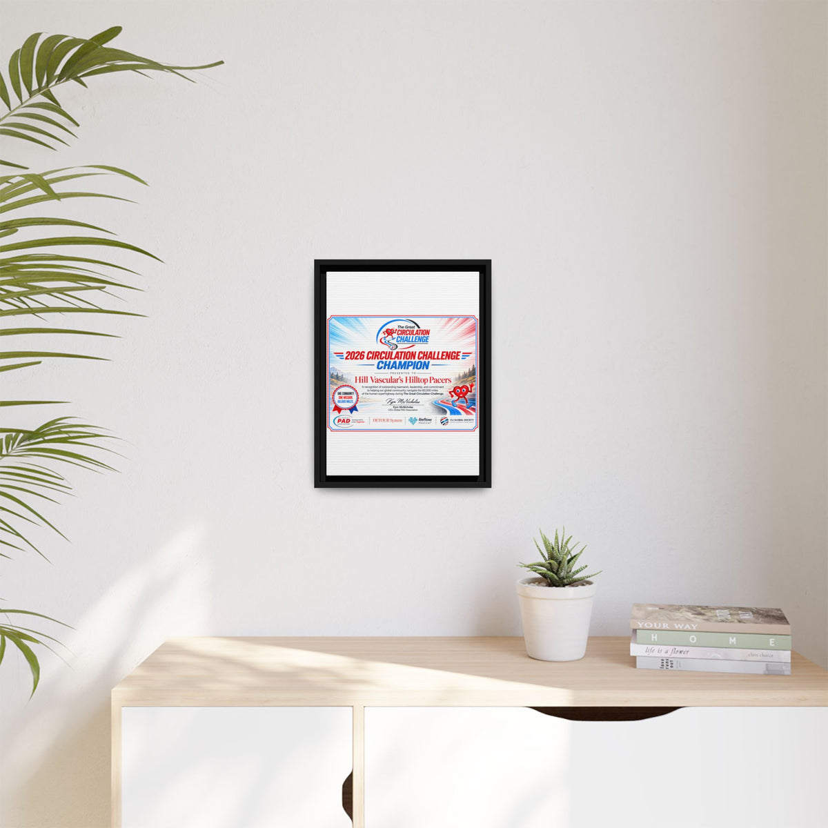 Hill Vascular Matte Canvas, Framed (Multi-color)