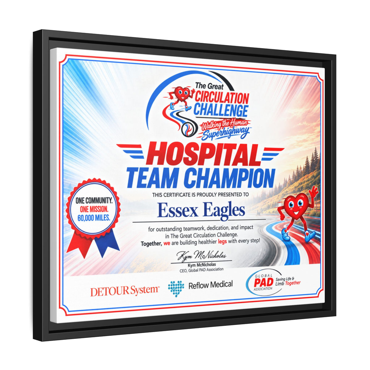 Hospital Champion - Matte Canvas, Framed (Multi-color)