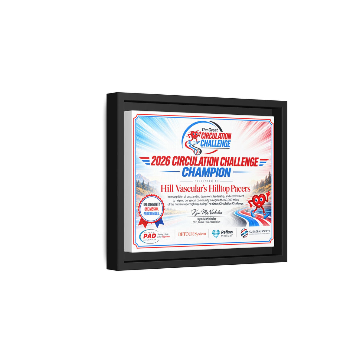 Hill Vascular Matte Canvas, Framed (Multi-color)