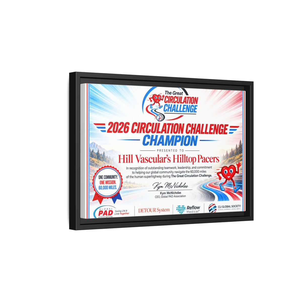 Hill Vascular Matte Canvas, Framed (Multi-color)