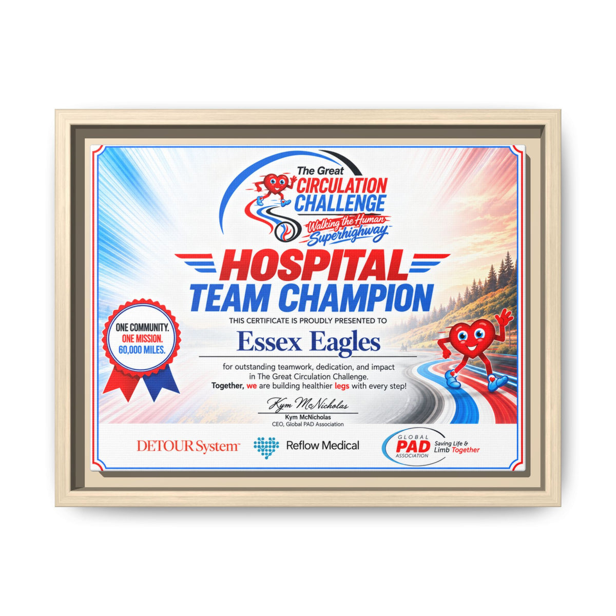 Hospital Champion - Matte Canvas, Framed (Multi-color)