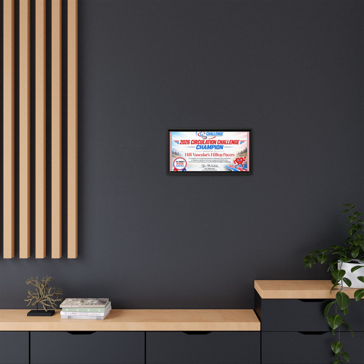 Hill Vascular Matte Canvas, Framed (Multi-color)