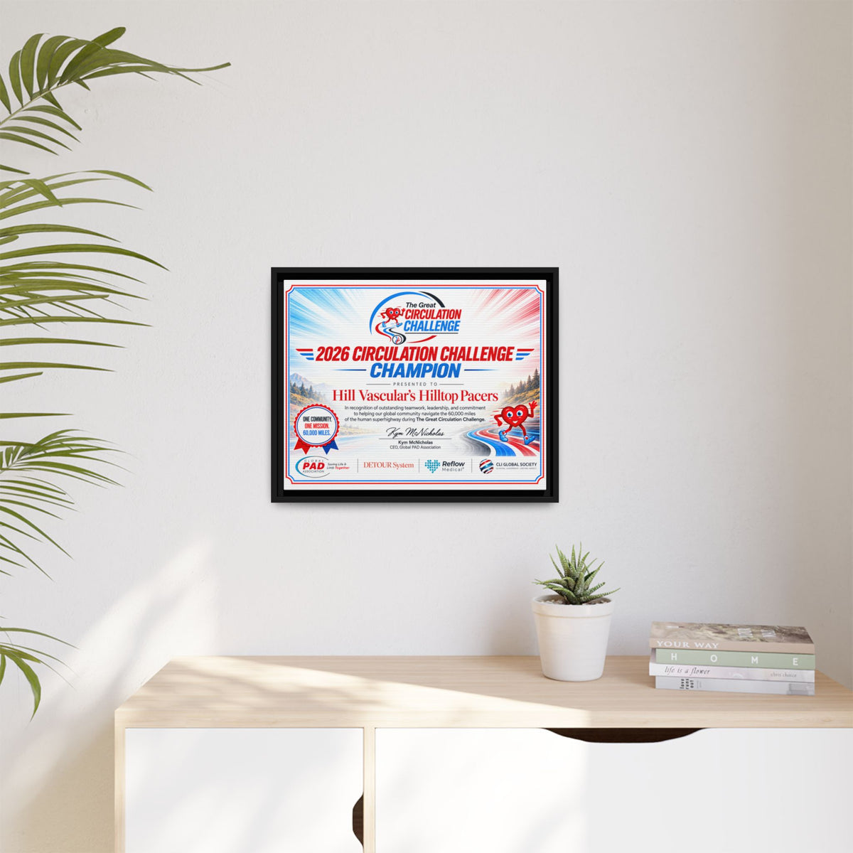 Hill Vascular Matte Canvas, Framed (Multi-color)