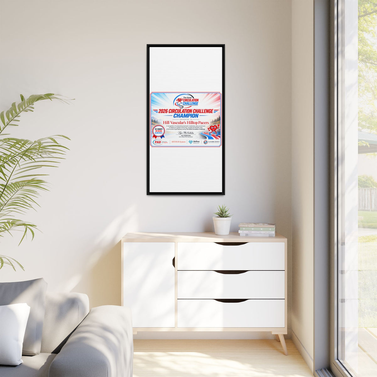Hill Vascular Matte Canvas, Framed (Multi-color)