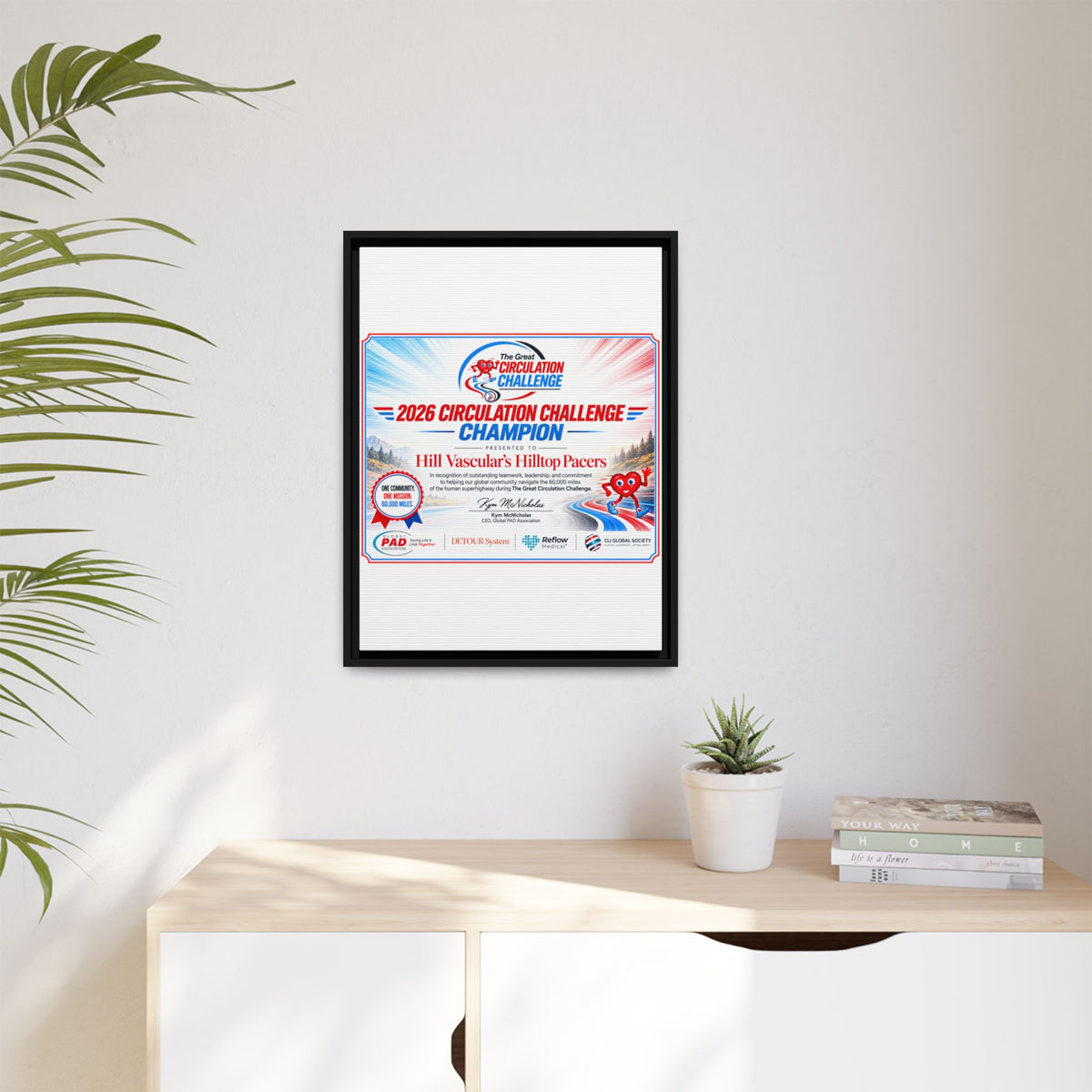 Hill Vascular Matte Canvas, Framed (Multi-color)