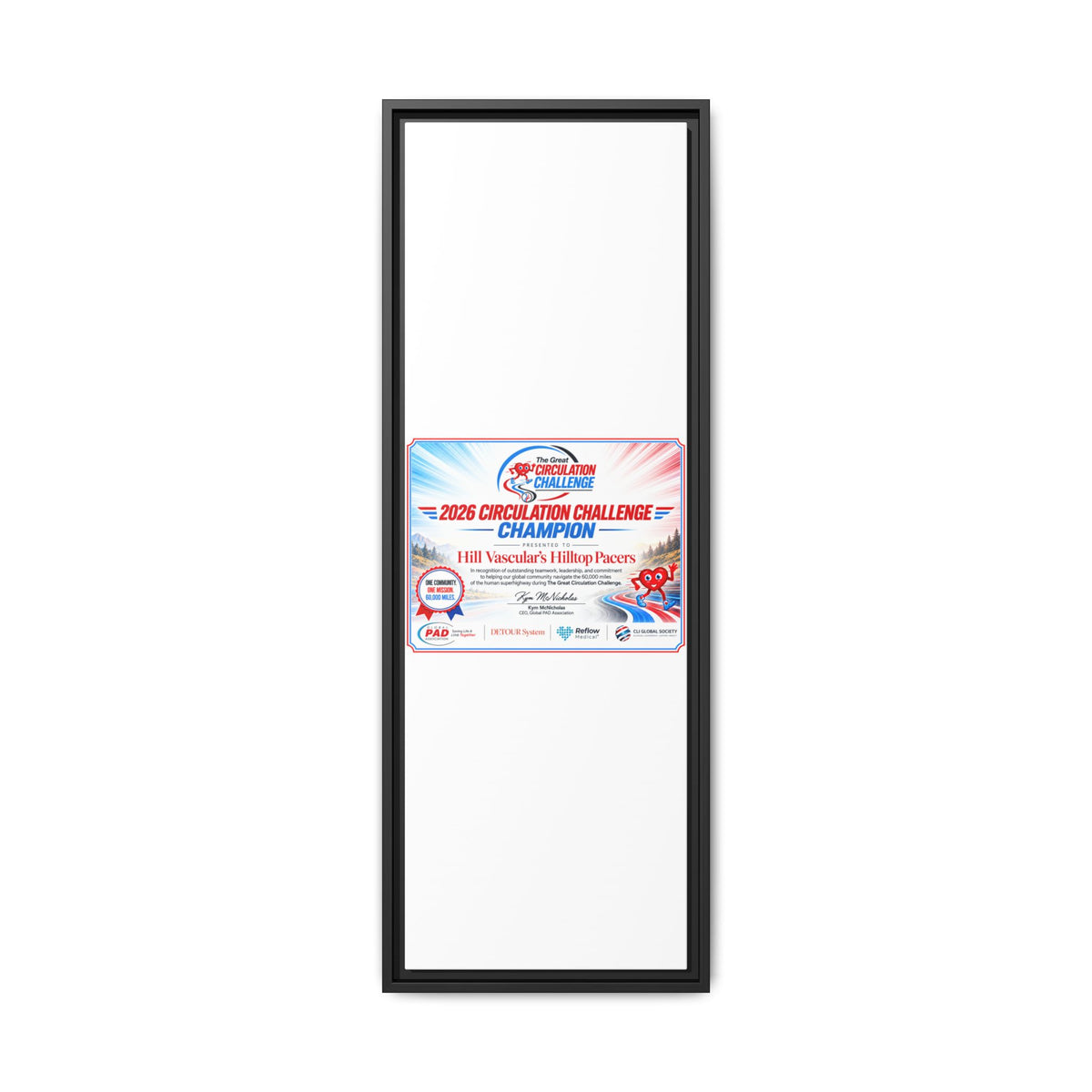 Hill Vascular Matte Canvas, Framed (Multi-color)