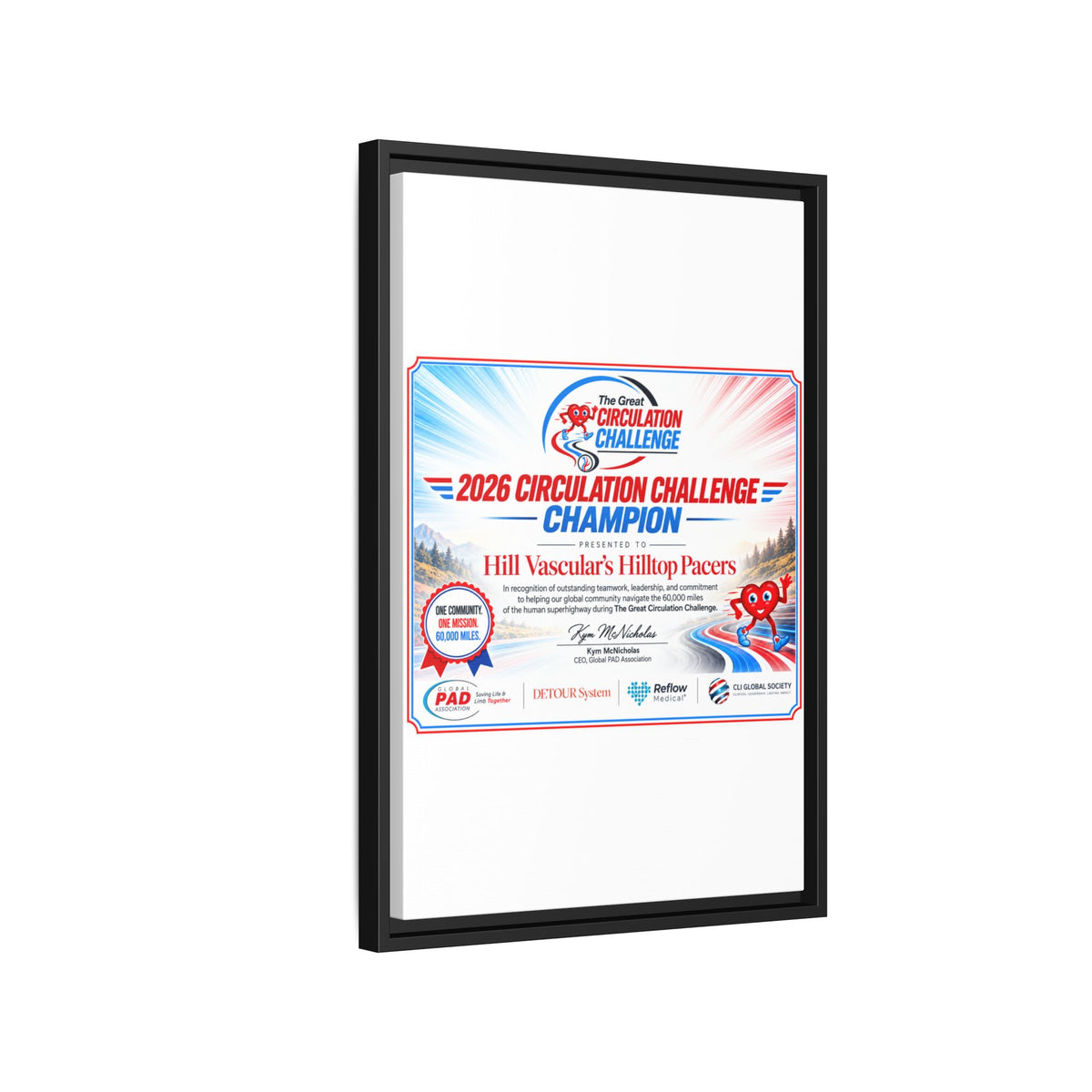Hill Vascular Matte Canvas, Framed (Multi-color)