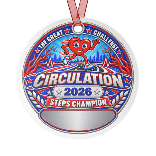 2026 Steps Champion - Medical Metal Ornaments