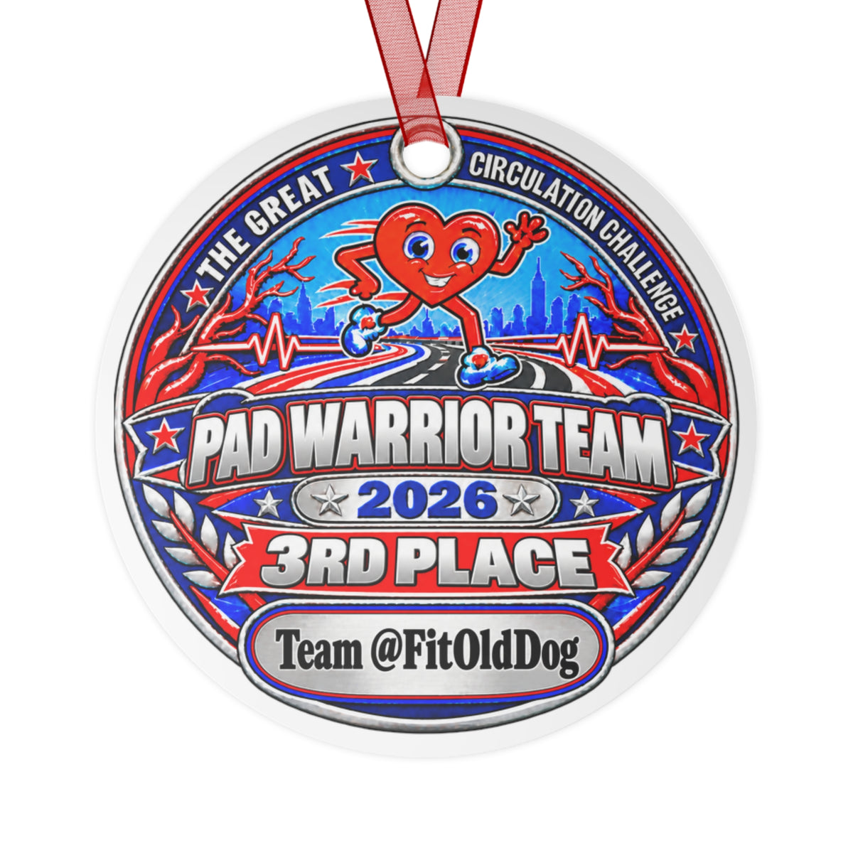 Team Fit Old Dog - The Great Circulation Challenge Participation Award Medal