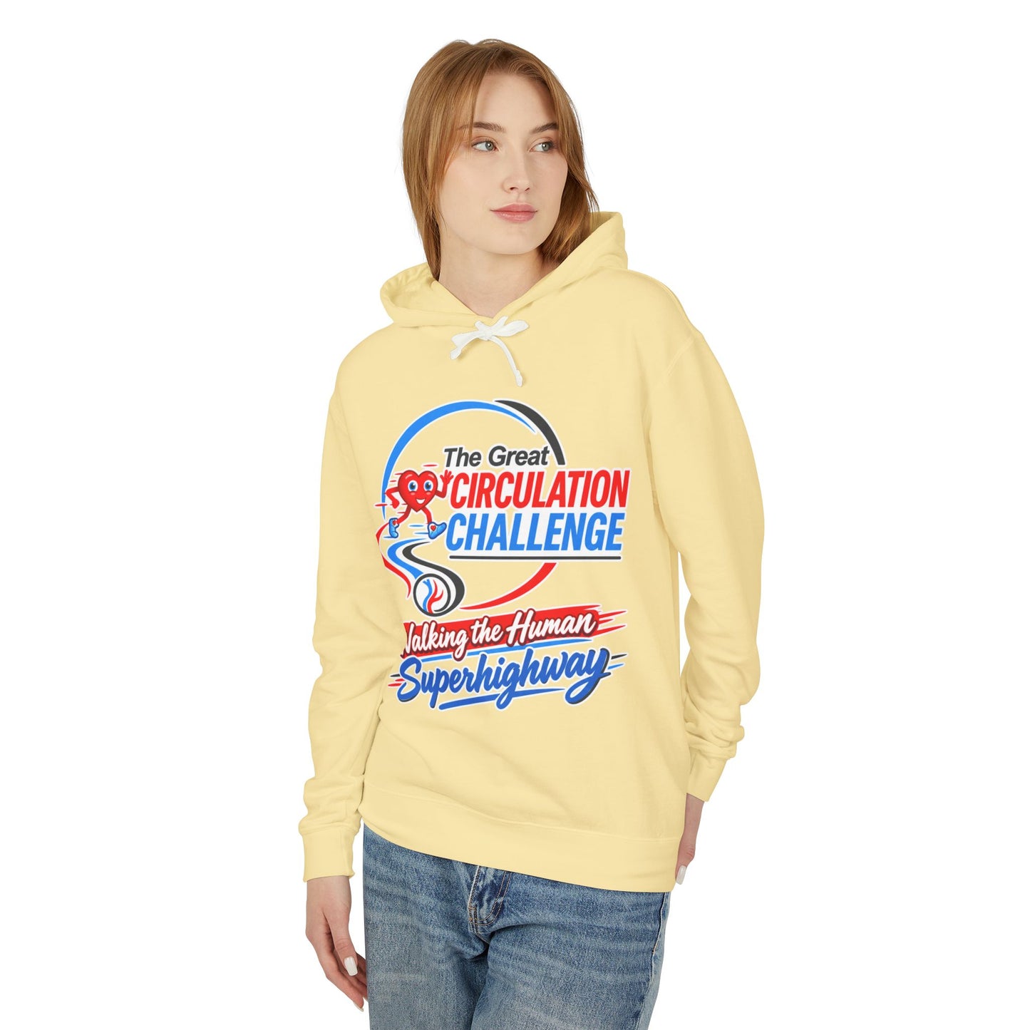 The Great Circulation Challenge Unisex Lightweight Hooded Sweatshirt