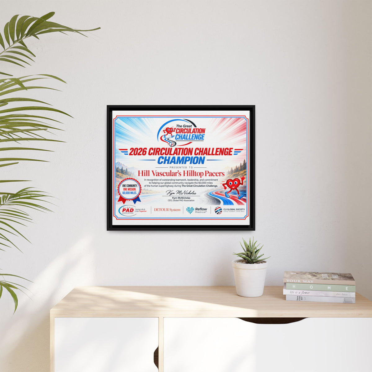 Hill Vascular Matte Canvas, Framed (Multi-color)