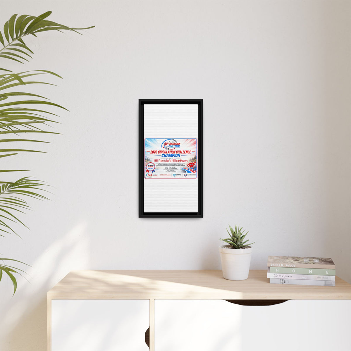 Hill Vascular Matte Canvas, Framed (Multi-color)