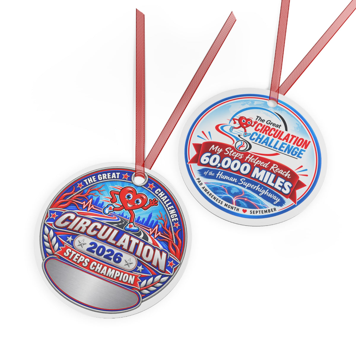 Hill Vascular Steps Champion - Medical Metal Ornaments