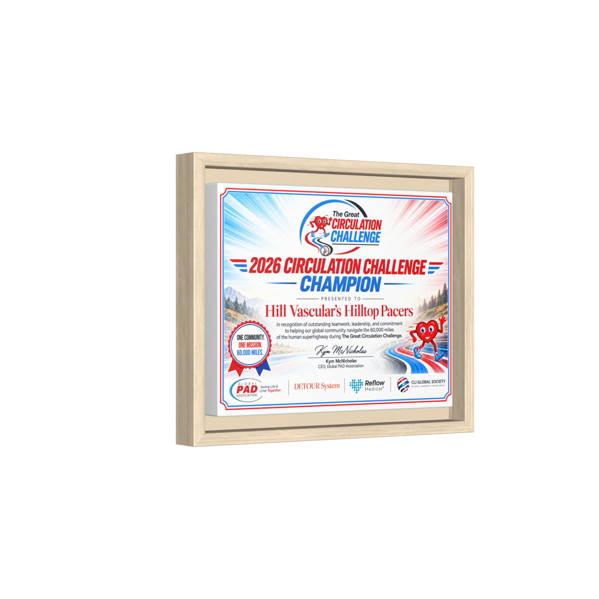 Hill Vascular Matte Canvas, Framed (Multi-color)