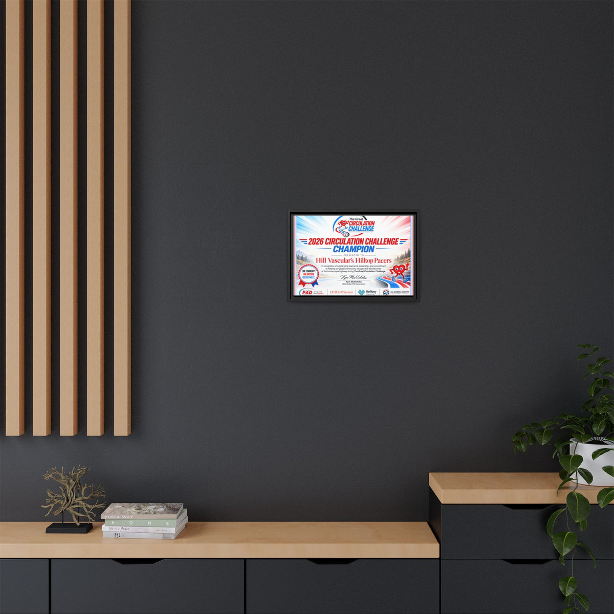 Hill Vascular Matte Canvas, Framed (Multi-color)