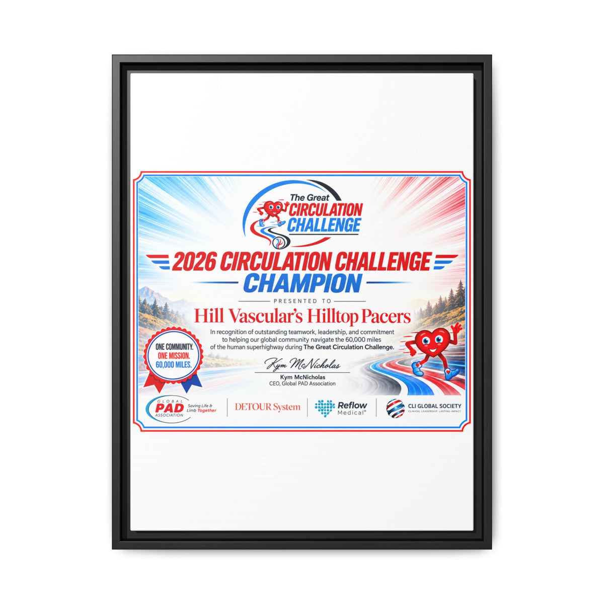 Hill Vascular Matte Canvas, Framed (Multi-color)