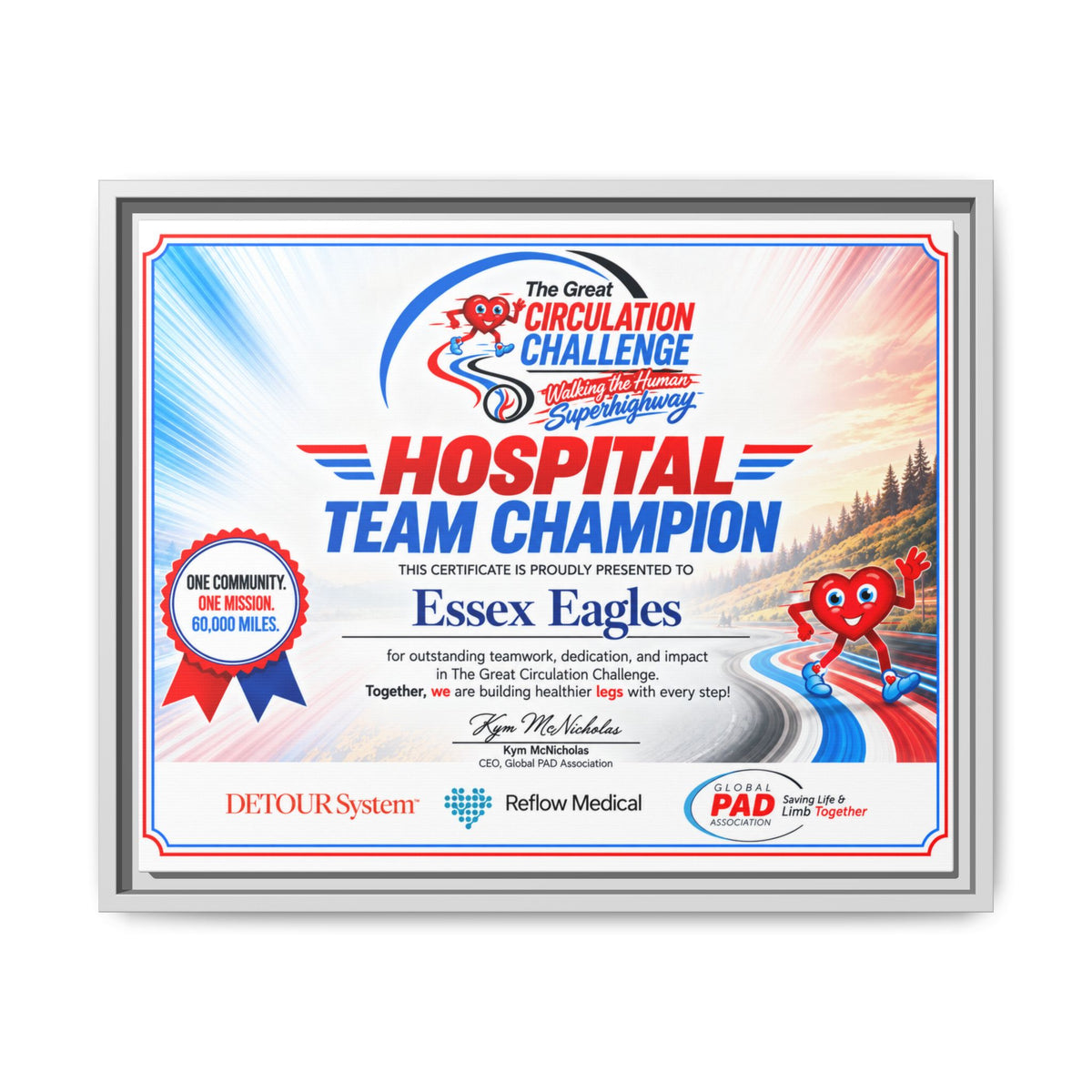 Hospital Champion - Matte Canvas, Framed (Multi-color)