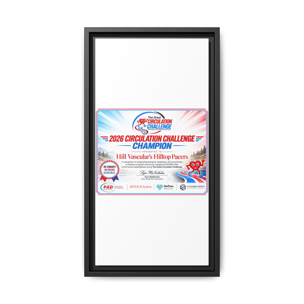 Hill Vascular Matte Canvas, Framed (Multi-color)