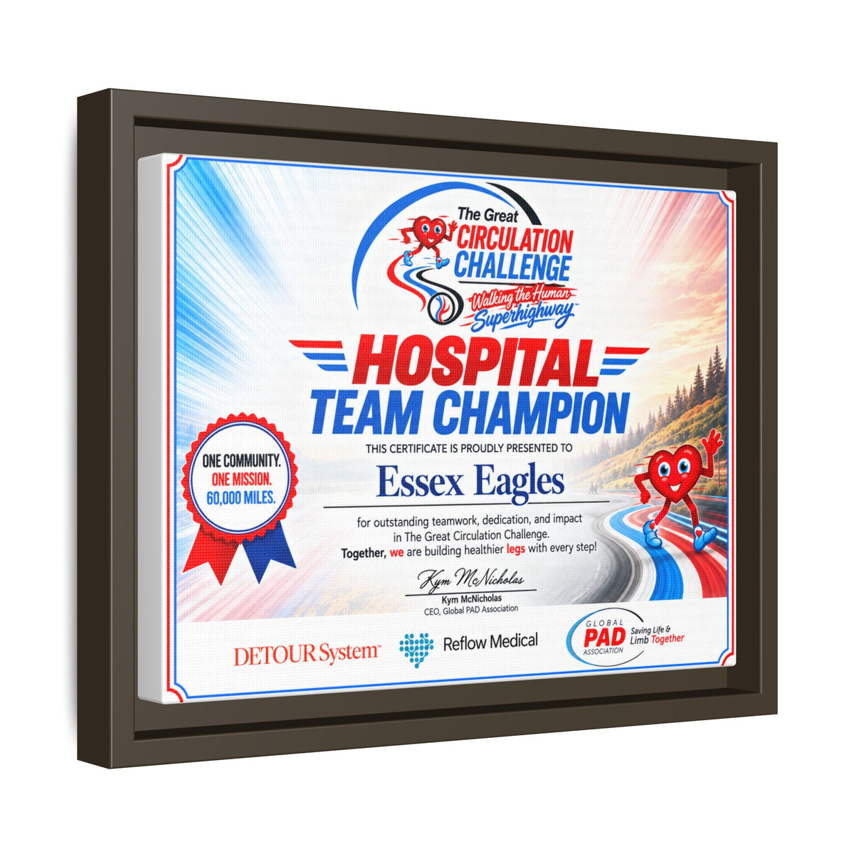 Hospital Champion - Matte Canvas, Framed (Multi-color)