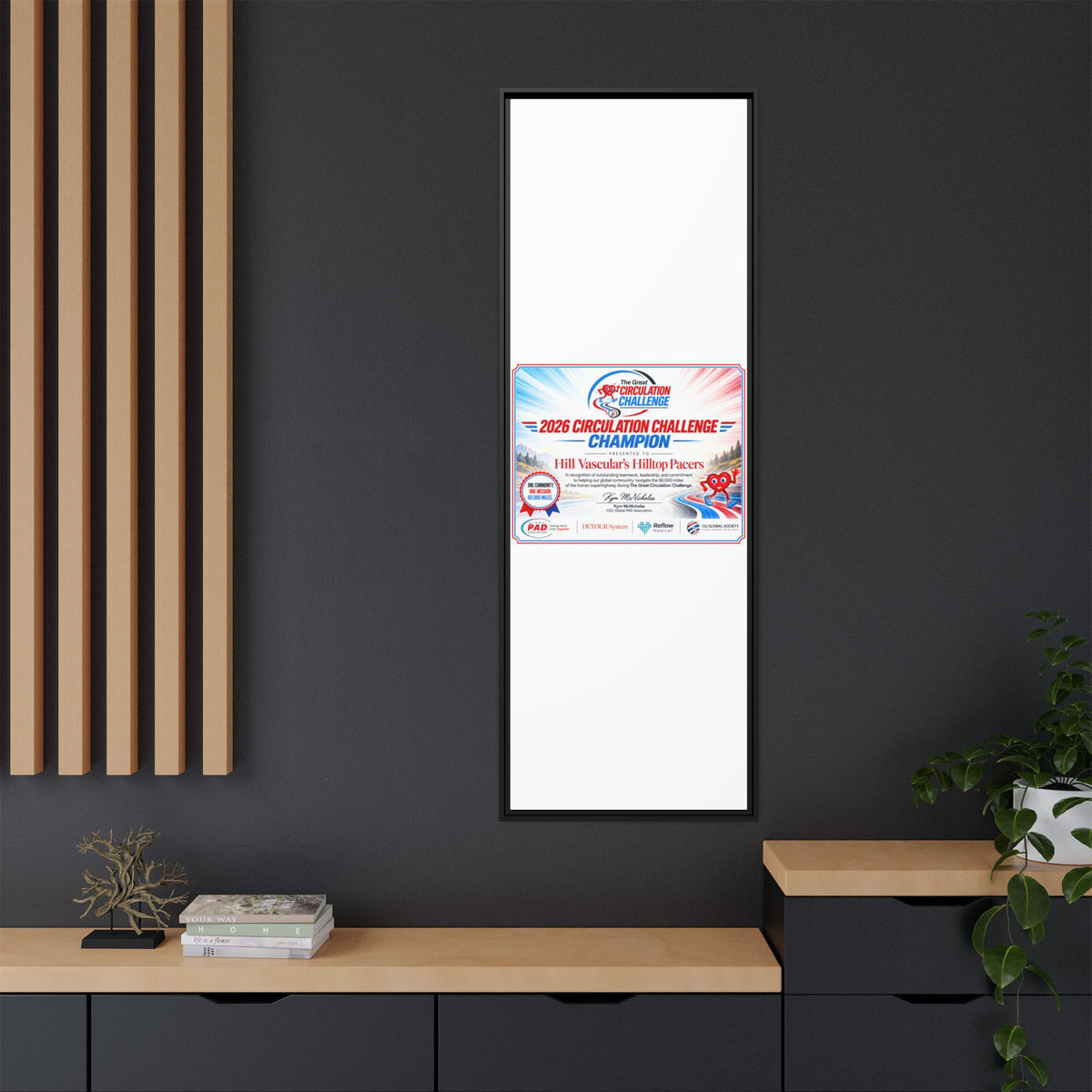 Hill Vascular Matte Canvas, Framed (Multi-color)