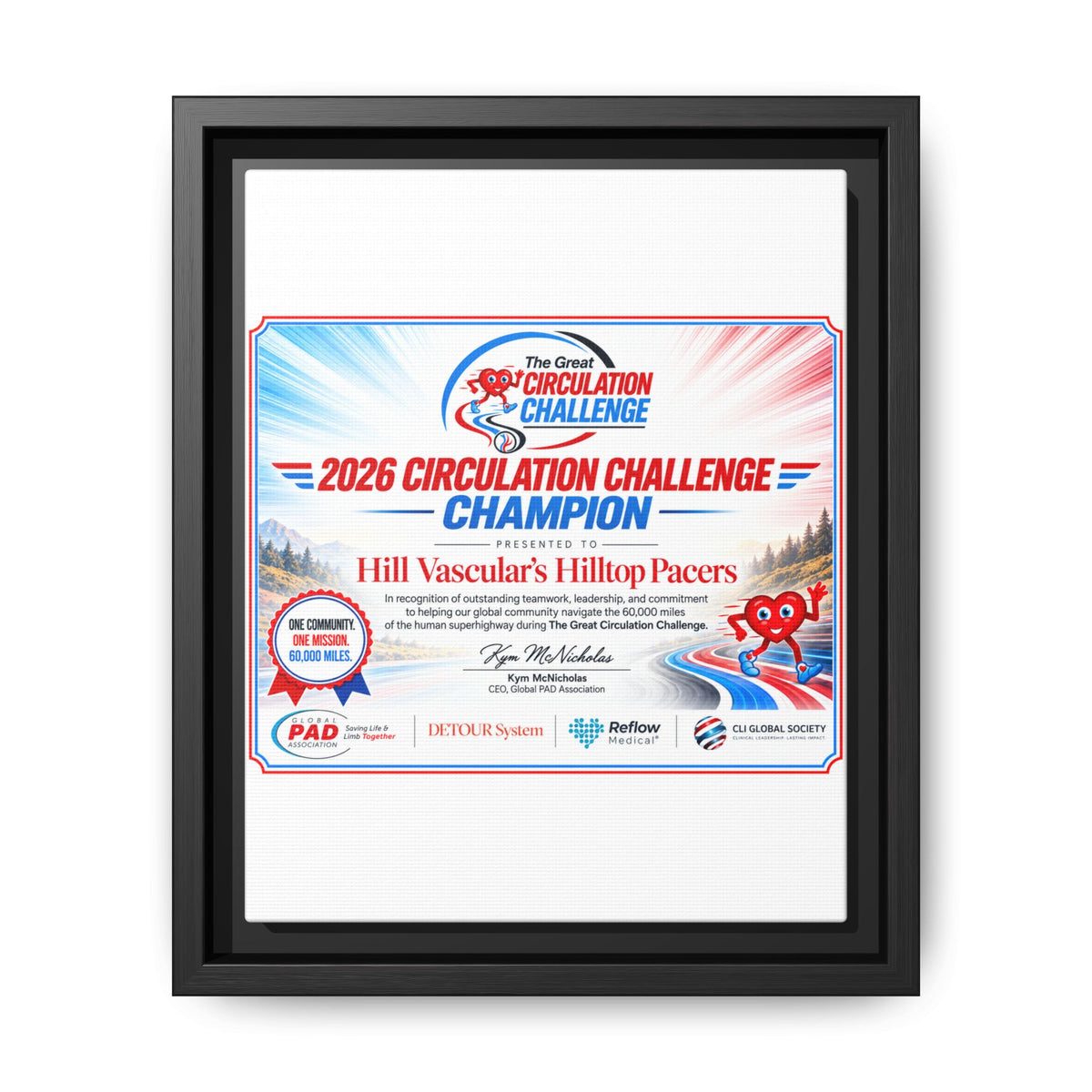 Hill Vascular Matte Canvas, Framed (Multi-color)