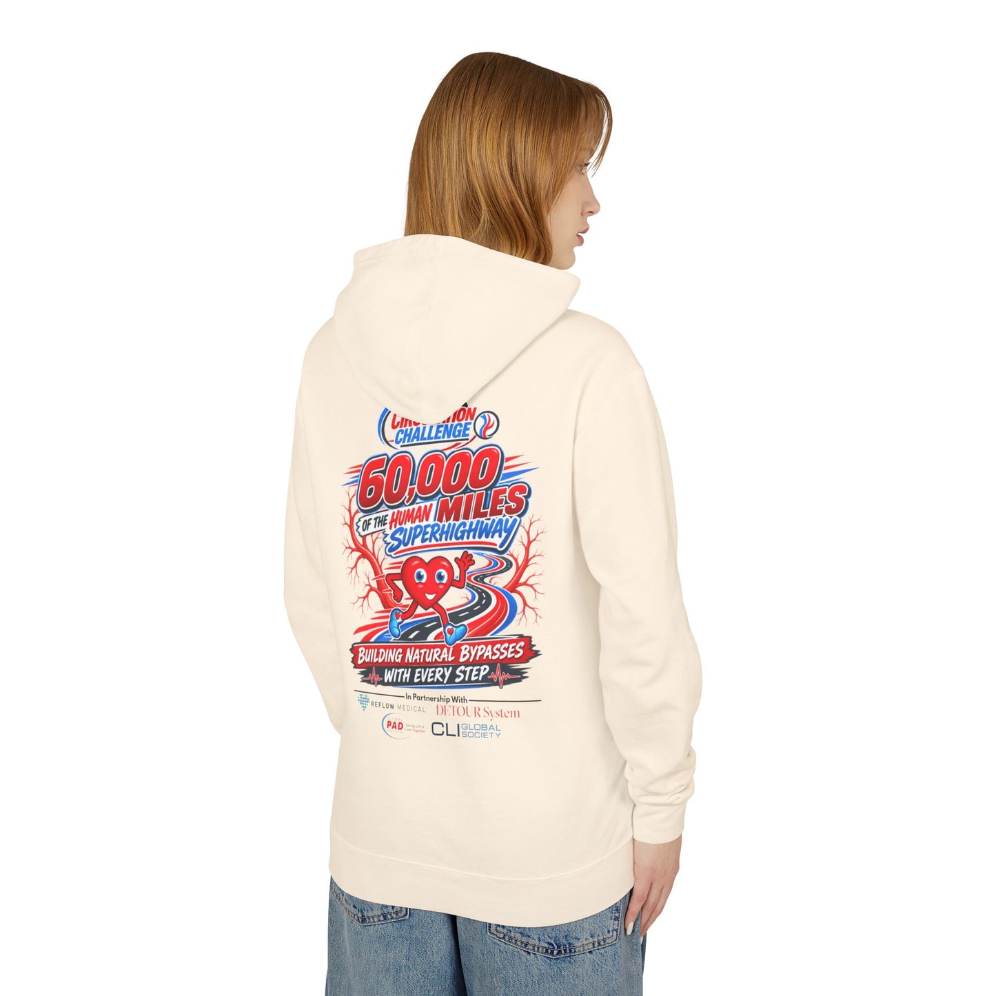 The Great Circulation Challenge Unisex Lightweight Hooded Sweatshirt
