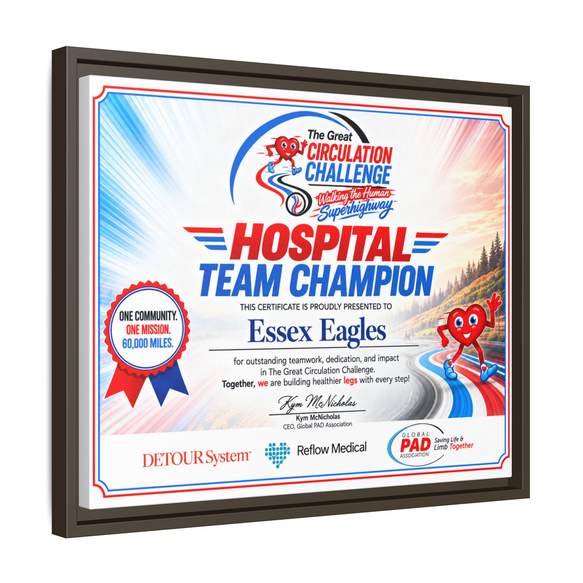 Hospital Champion - Matte Canvas, Framed (Multi-color)