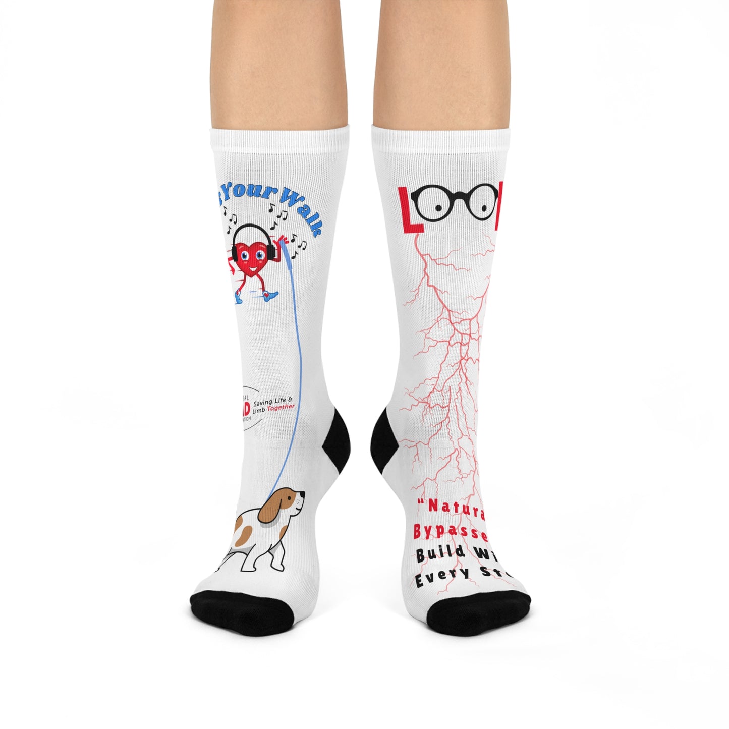 Patients ONLY - Cushioned Rock Your Walk Crew Socks