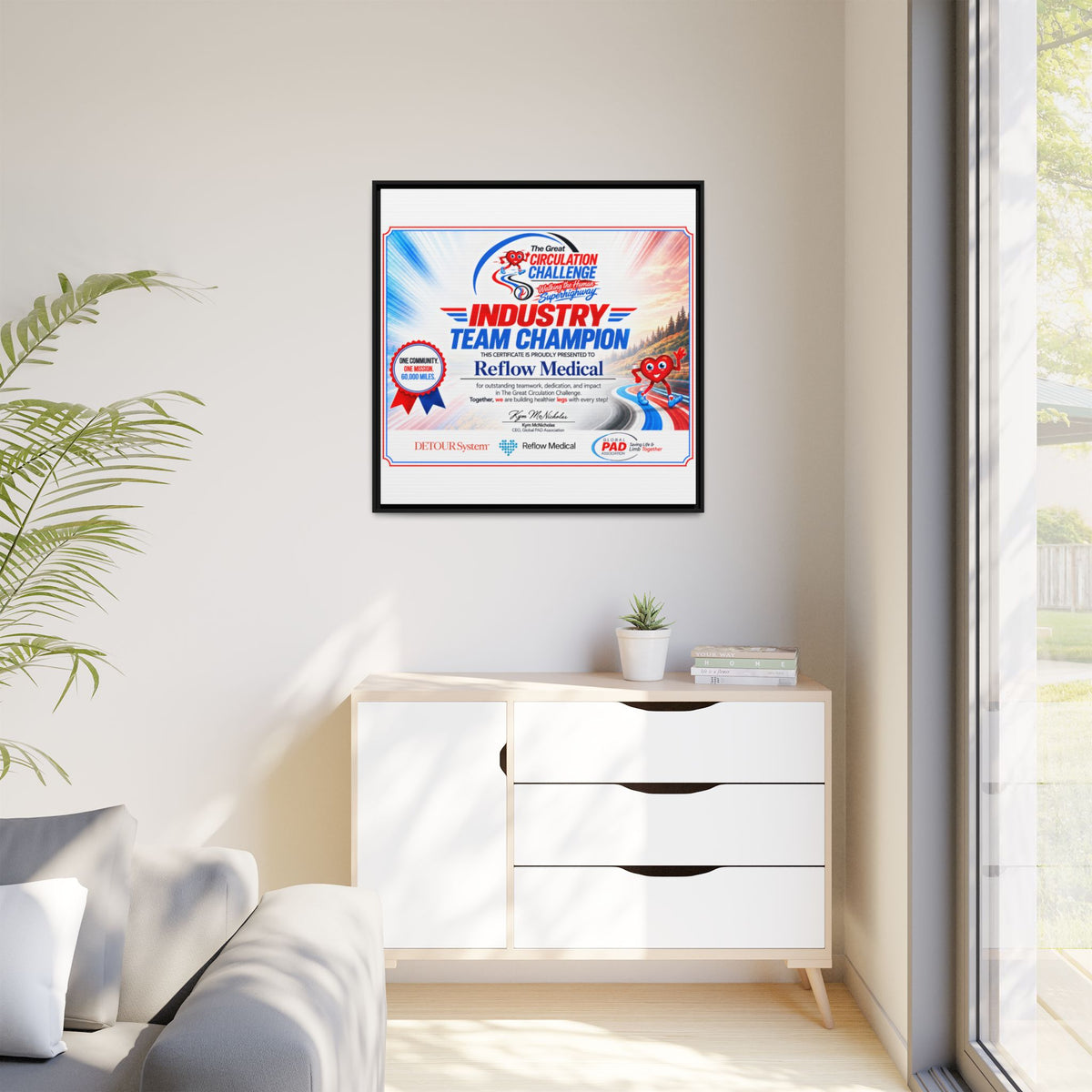 Reflow Medical - Matte Canvas, Framed (Multi-color)