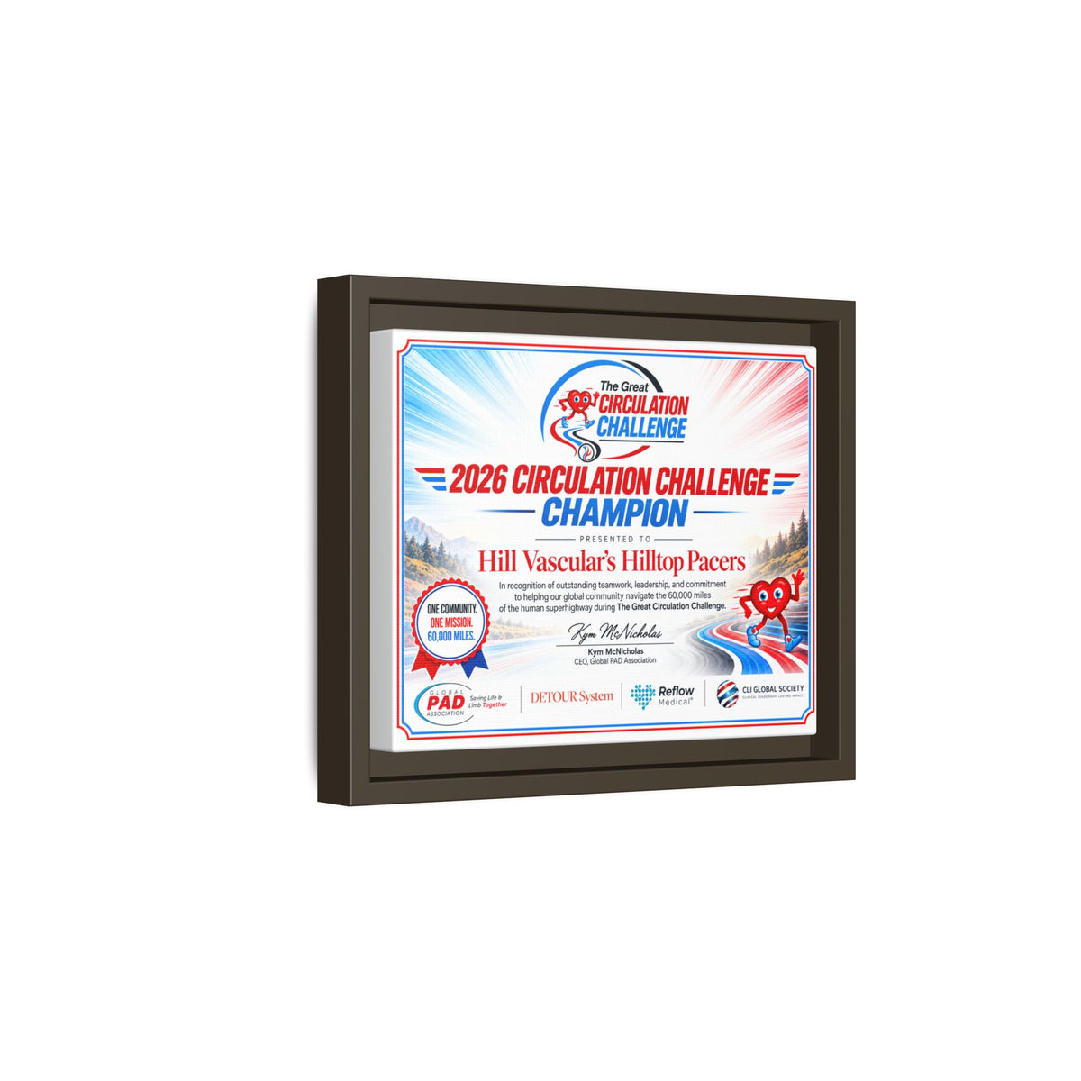 Hill Vascular Matte Canvas, Framed (Multi-color)